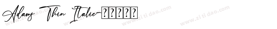 Adams Thin Italic字体转换